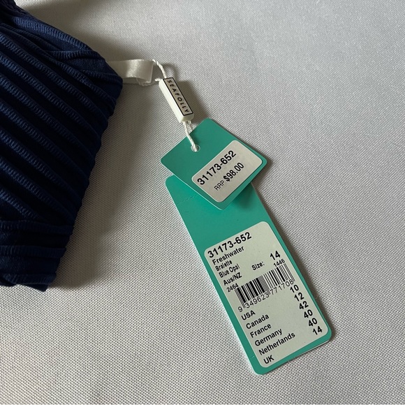 Seafolly | NWT | Bikini Top| Freshwater Blue Opal | Size 10 - Picture 4 of 4